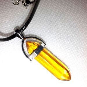 NATURAL energy crystal pendant necklace male or female
